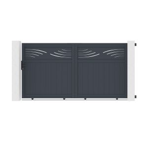 Pack puerta corredera halti 300c160 + puerta halti 100p160 gris