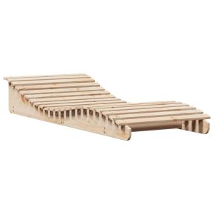 vidaXL tumbona de madera maciza de pino 205x80x31,5 cm