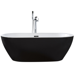 Bañera de acrílico negro/blanco 150 x 75 cm nevis