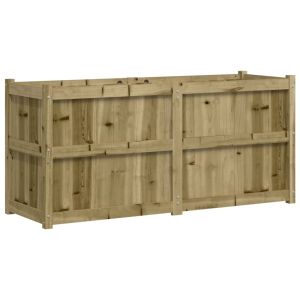 vidaXL jardinera de madera de pino impregnada 150x50x70 cm