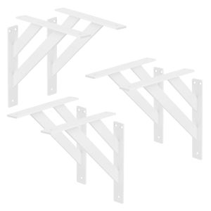 Set de 6x soporte de estante 240x240mm blanco