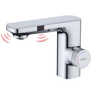 Lonheo grifo infrarrojo automático mezclador de lavabo de doble inducción g