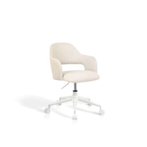 Silla de oficina ergonómica y elegante en beige claro