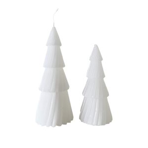 Set de velas navideñas, 2 piezas larix  blanco 21x8x8 cm