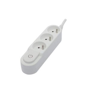 Chacon regleta 3 tomas de corriente 16 a con interruptor, cable de 1,5 m ho