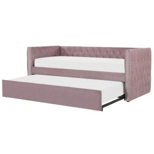 Cama nido de terciopelo rosa 90 x 200 cm gassin