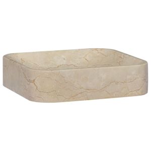 vidaXL lavabo crema mármol 40x40x10 cm