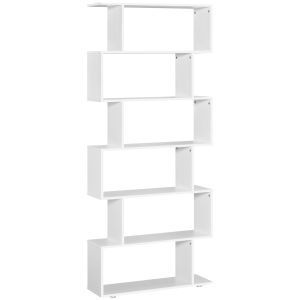 Estantería librería tableros de particulas color blanco 80x24x191cm homcom