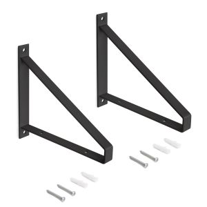 Juego de soportes para estante de madera shelf con forma triangular