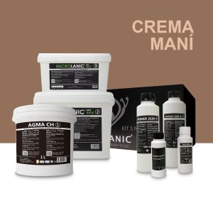 Kit microcemento sar 5m² paredes/suelos crema maní