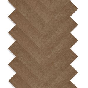 Origin wallcoverings paneles eco-cuero autoadhesivos  chevron marrón coñac