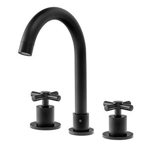 Grifo lavabo bimando, negro