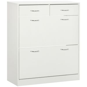 Mueble zapatero melamina de madera color blanco 80x30x91.5 cm Homcom