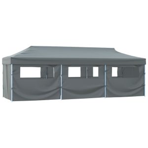 vidaXL carpa de fiestas pop-up plegable con 8 paredes antracita 3x9 m