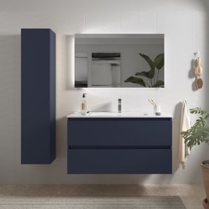 Mueble baño bequia 100cm + lavabo cerámica| azul