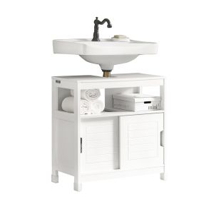 Mueble para debajo del lavabo 1 estante 2 puertas frg128-w sobuy