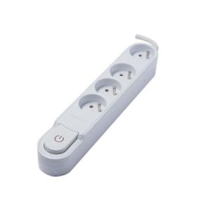 Chacon regleta con interruptor 4 tomas 16a 3m blanco