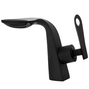 Grifo lavabo bimando, negro