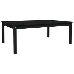 vidaXL mesa de jardín madera maciza pino negro 121x82,5x45 cm