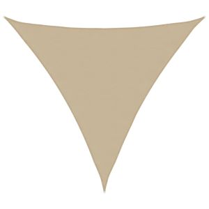 vidaXL toldo de vela triangular tela oxford beige 4x4x4 m