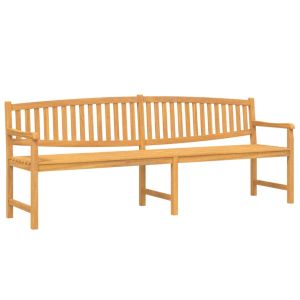 vidaXL banco de jardín madera maciza de teca 228x59,5x90 cm