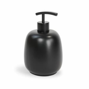 Dispensador de jabón de mesa - idralite - afra - poliresina - negro mate -