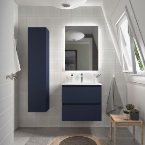 Mueble baño bequia 60cm + lavabo cerámica| azul |60x45x56