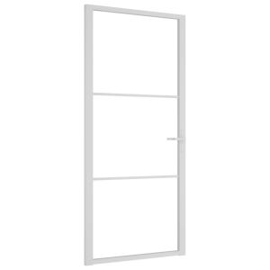 vidaXL puerta interior vidrio egs y aluminio blanco 93x201,5 cm