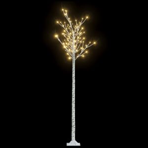 vidaXL árbol de navidad LED blanco cálido sauce interior exterior 2,2m