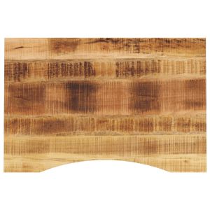 vidaXL tablero escritorio con curva madera mango rugosa 100x60x2,5 cm