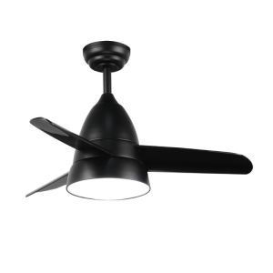 Ventilador de techo LED 24w negro motor dc con mando a distancia