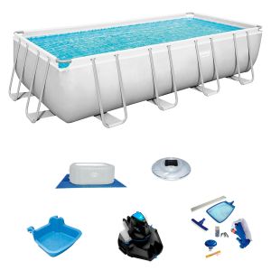 Pack piscina bestway power steel rectangular 549x274x122 cm accesorios de m