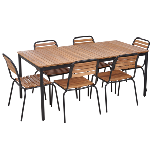 Conjunto de comedor madera madera clara vallese