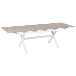 Mesa de jardín derivado de madera blanco fanes