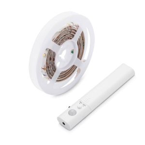 Tira LED 5v de 1m con sensor 4 pilas aaa luz cálida 3000k