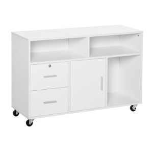 Mueble archivador melamina color blanco 100x35x65 cm homcom