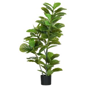 Planta ficus artificial peva, metal verde 15x15x110 cm