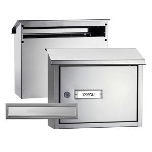Arregui v4087 pack maxi bocacartas + buzón de inox, boca 32,5x3 cm