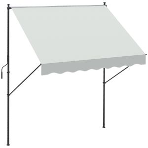 Toldo manual poliester, metal color beige 200x175x310 cm Outsunny