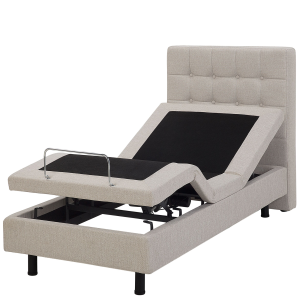 Cama articulada eléctrica de poliéster beige 80 x 200 cm duke