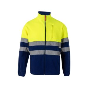 Chaqueta polar bicolor av l azulina/amarillo fl£or