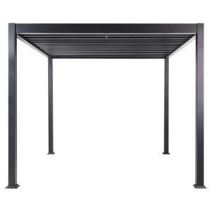 Pérgola de jardín 310x310 cm negro fornoli