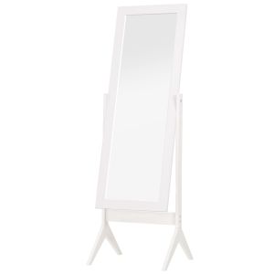 Espejo de pie mdf y vidrio bicolor 47x46x148 cm homcom