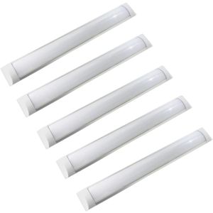 5x regletas LED slim 36w, color blanco frío 6000k, 120cm