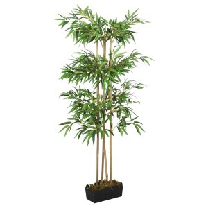 vidaXL árbol de bambú artificial con 988 hojas verde 150 cm