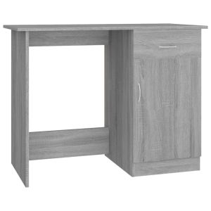 vidaXL escritorio de madera contrachapada gris sonoma 100x50x76 cm