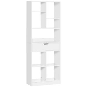 Estantería para libros mdf color blanco 60x26x158 cm homcom