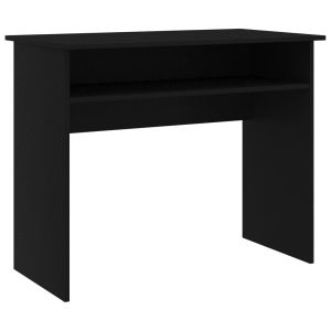 vidaXL escritorio de madera contrachapada negro 90x50x74 cm