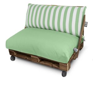 Cojín para palets toldotex verde funda asiento 120x80x20 (liso) sin relleno