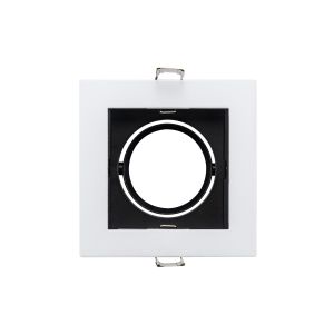 Marco downlight rectangulo 8.5*8.5cm para gu10 o modulo fuente LED blanco